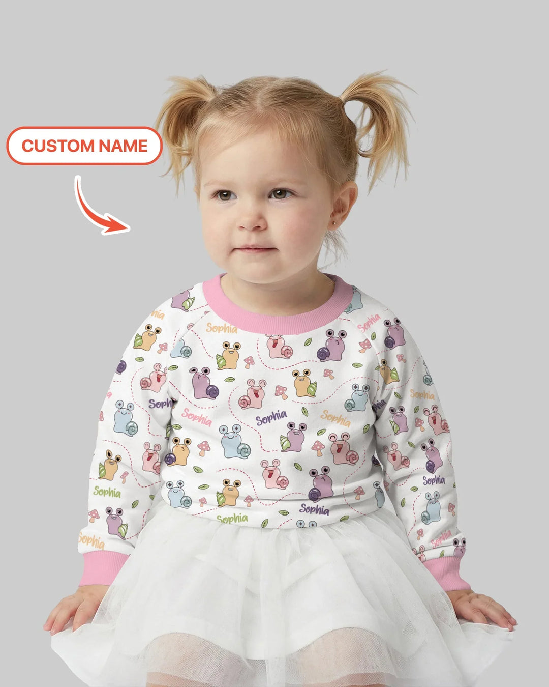 Personalisierbares Sweatshirt „Snailed it!“ aus Bambus-Mischgewebe