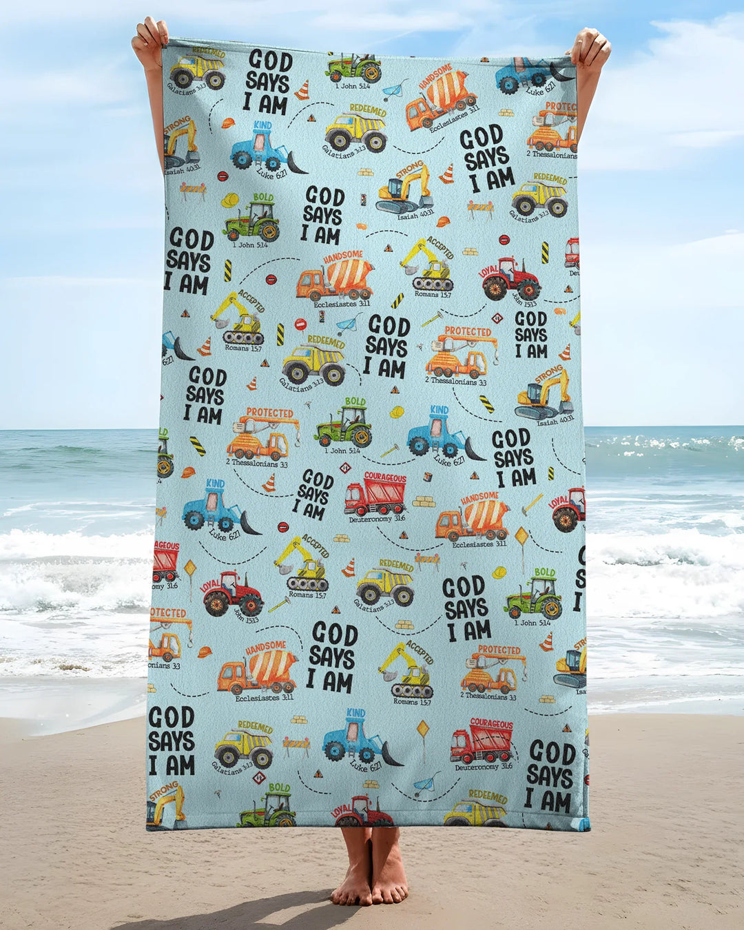 Gott sagt, ich bin Jungen Bambus Strandtuch