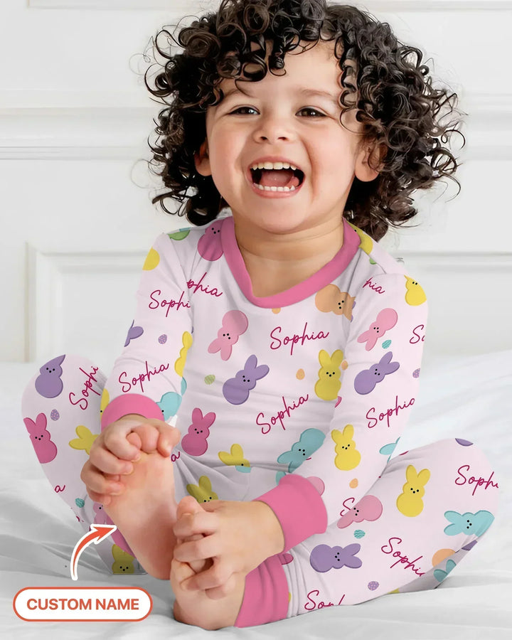 Zweiteiliges Langarm-Pyjama-Set mit Sommerfrüchten