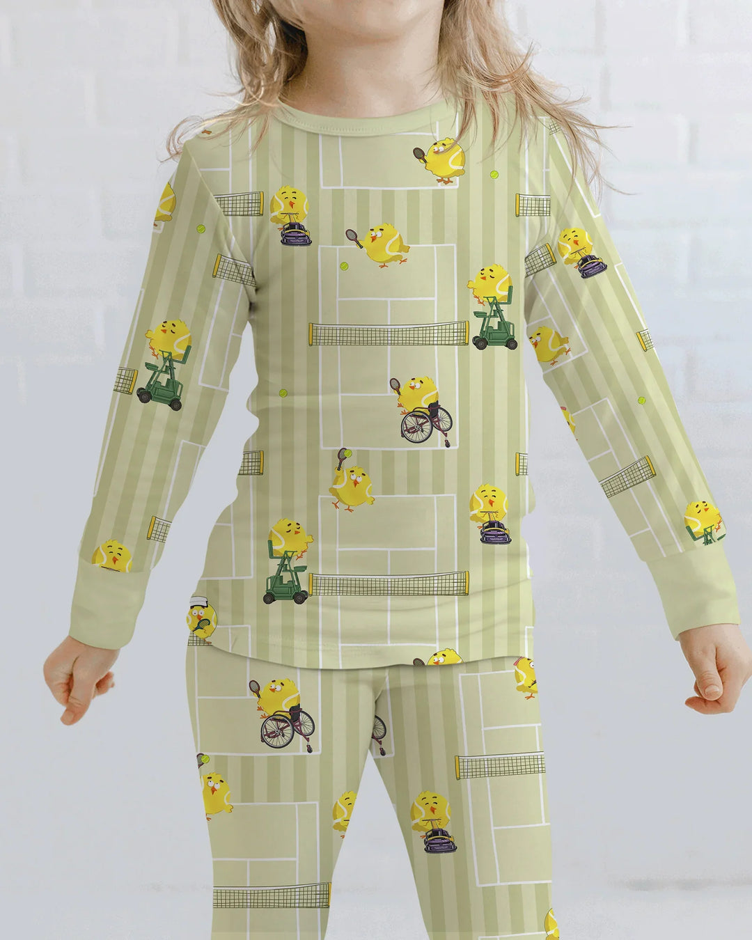 Zweiteiliges Langarm-Pyjama-Set mit Sommerfrüchten