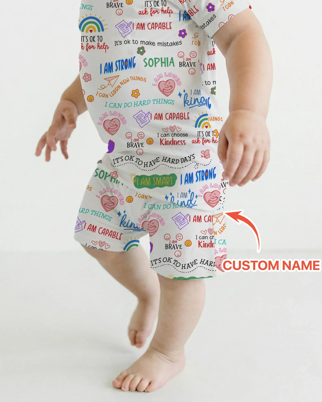 Zweiteiliges Pyjama-Set mit kurzen Ärmeln und Shorts im Sommer-Design