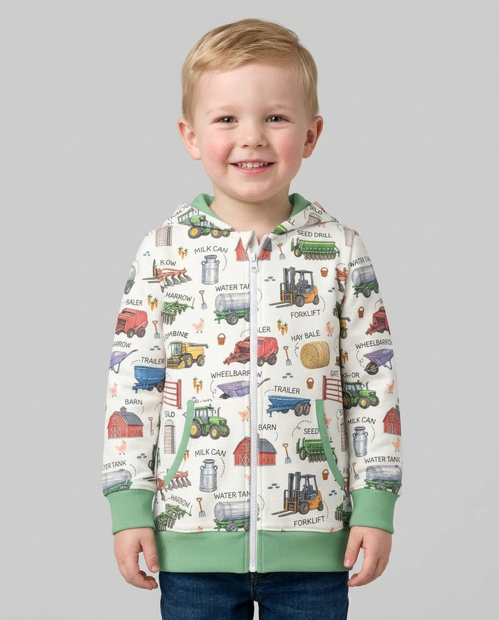 Little Farmer Bamboo Zip Hoodie