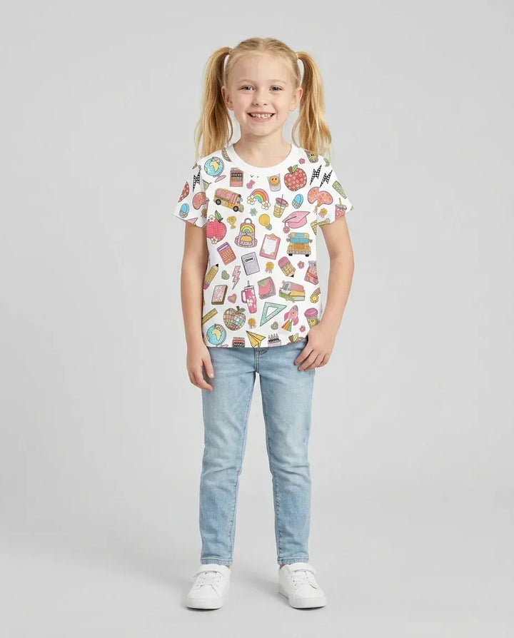 Preppy Back to School Bamboo Crewneck T-Shirt
