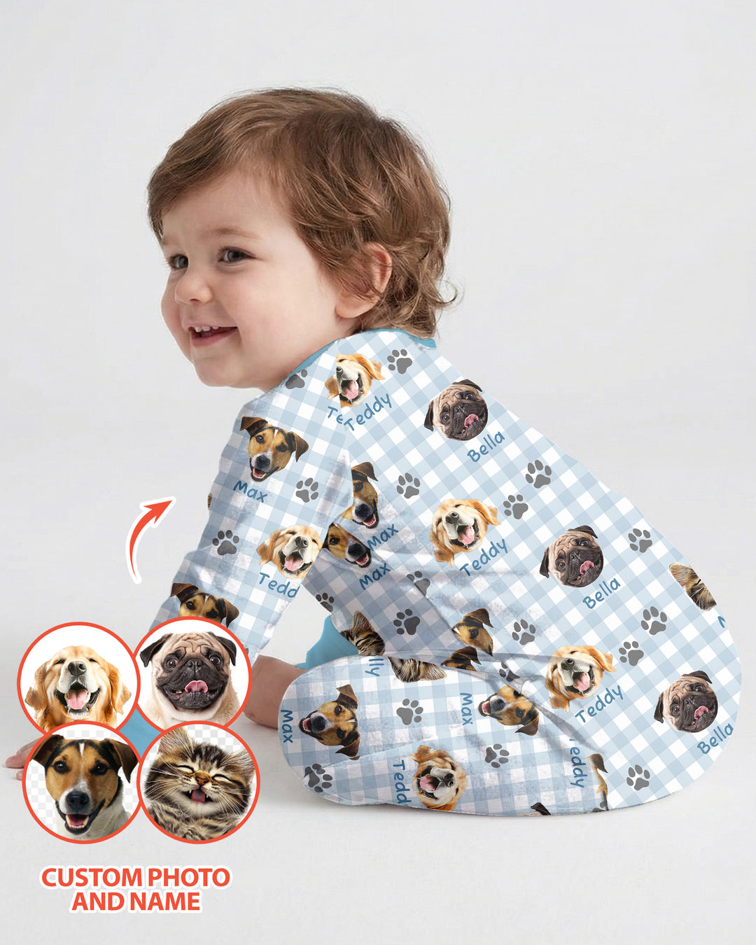 Custom Pet Photo With Name Bamboo Convertible Zippy