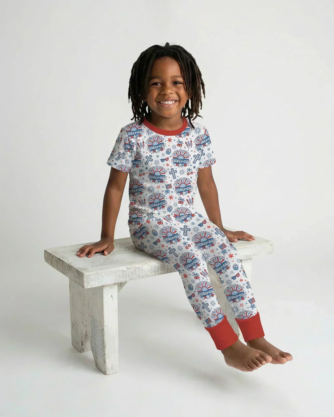 Zweiteiliges, kurzärmliges Pyjama-Set mit Marienkäfern
