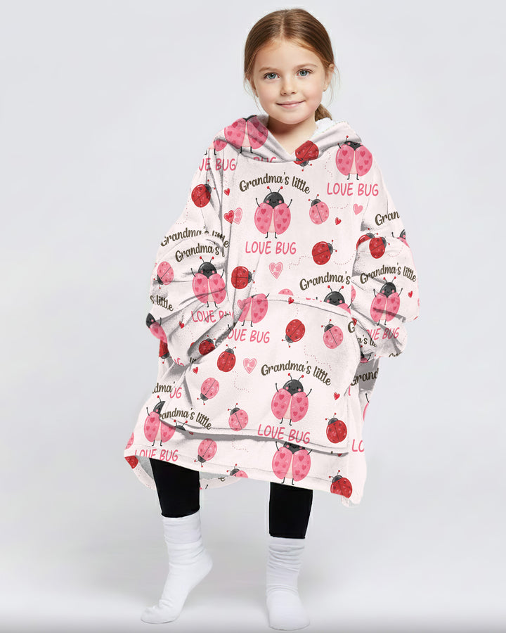 Grandma's Little Love Bug Bamboo Blanket Hoodie