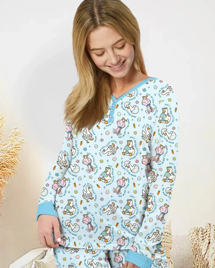 Ostern Silly Goose Bambus Pyjama-Set für Damen