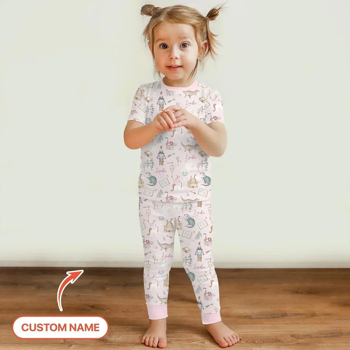 Zweiteiliges, kurzärmliges Pyjama-Set mit Marienkäfern