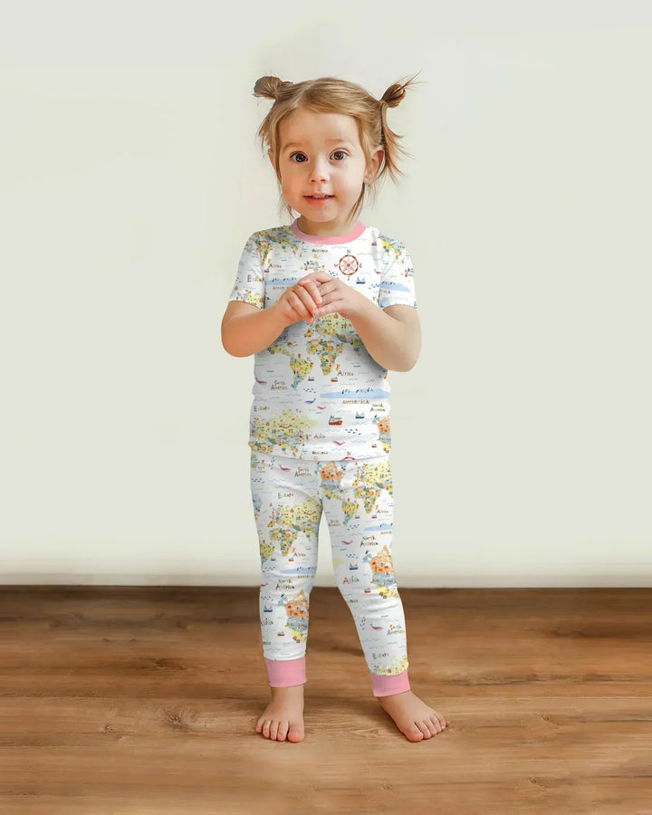 Zweiteiliges, kurzärmliges Pyjama-Set mit Marienkäfern