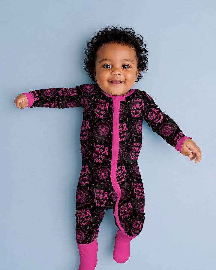 I Wear Pink For My Mom Bamboo Convertible Zippy