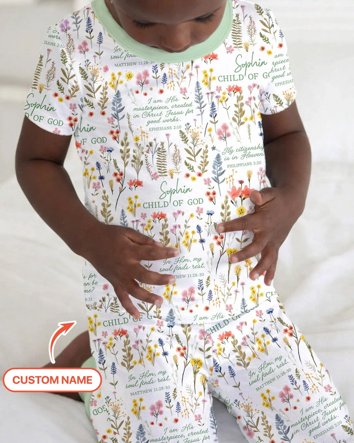 Zweiteiliges, kurzärmliges Pyjama-Set mit Marienkäfern