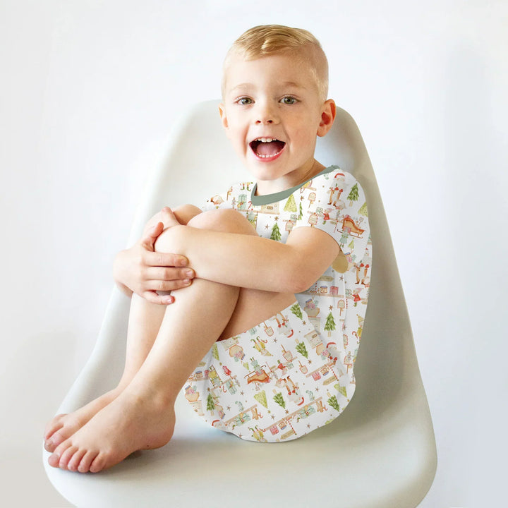Santa's Workshop Bamboo Two Piece Short Sleeve Shorts Pajama Set