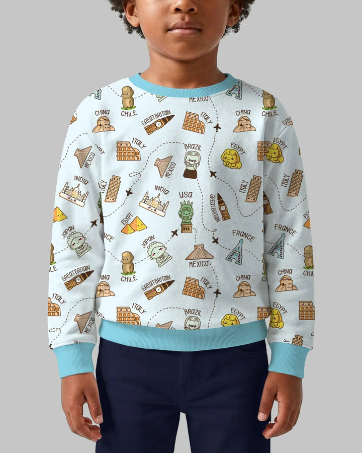 Kawaii World Tour Bambus Rundhals-Sweatshirt