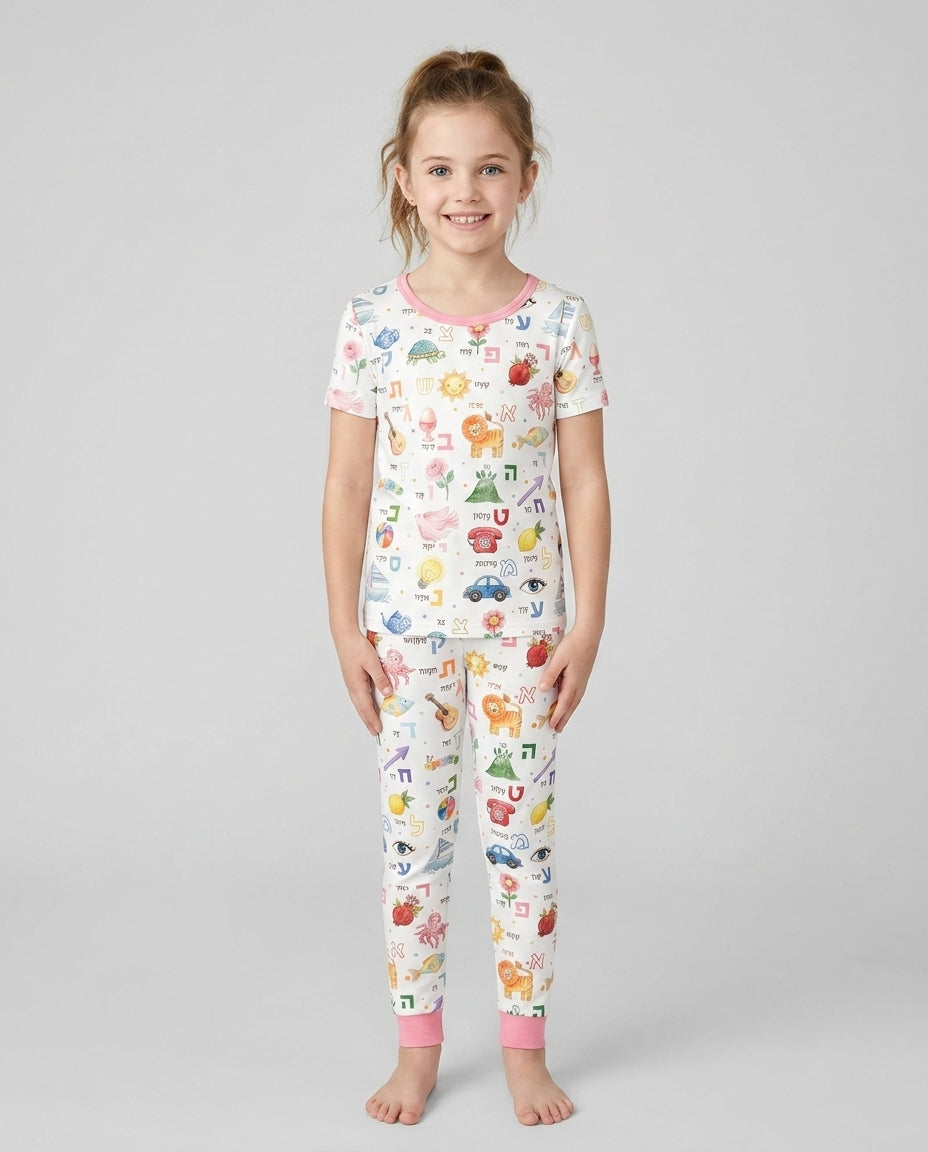 Zweiteiliges, kurzärmliges Pyjama-Set mit Marienkäfern