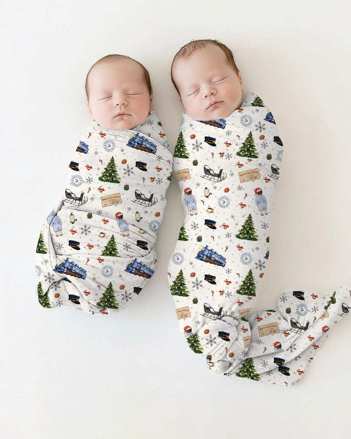 North Pole Adventure Bamboo Swaddle Blanket