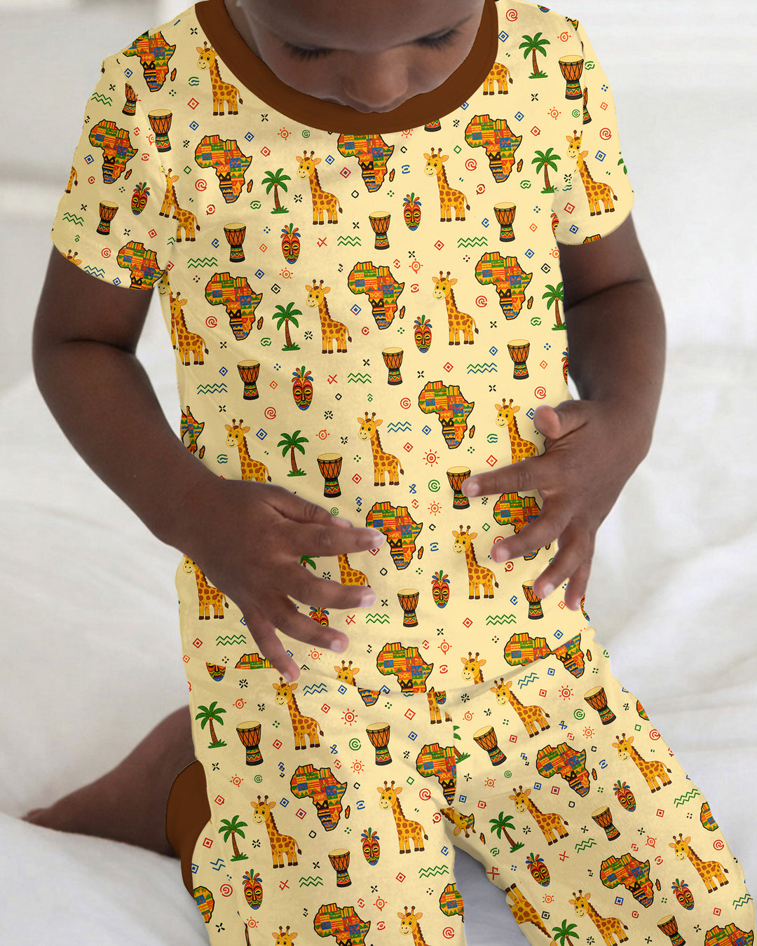 Zweiteiliges, kurzärmliges Pyjama-Set mit Marienkäfern