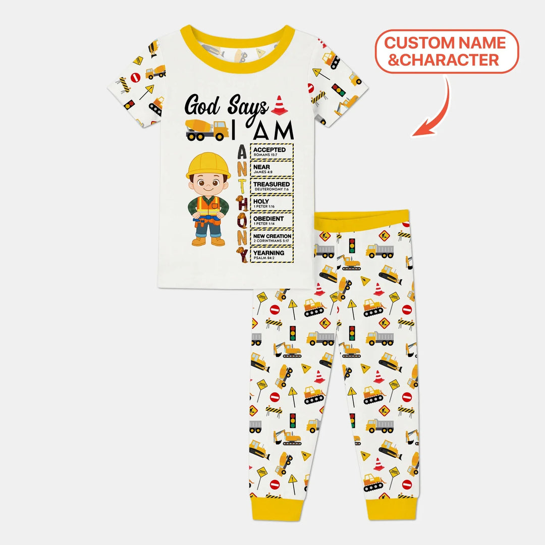 Zweiteiliges, kurzärmliges Pyjama-Set mit Marienkäfern