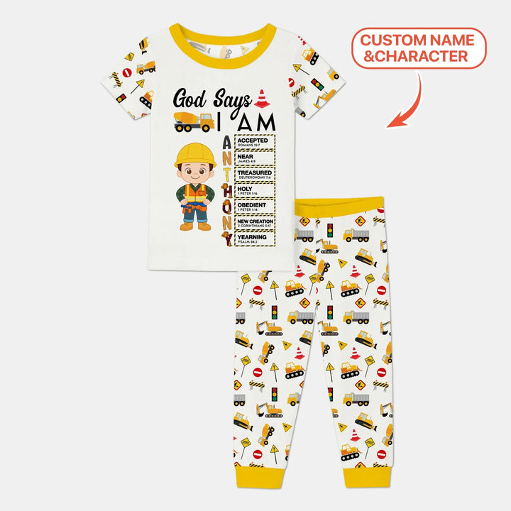 Zweiteiliges, kurzärmliges Pyjama-Set mit Marienkäfern