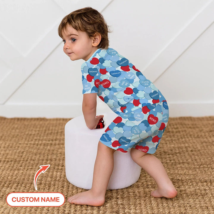 Zweiteiliges Pyjama-Set mit kurzen Ärmeln und Shorts im Sommer-Design