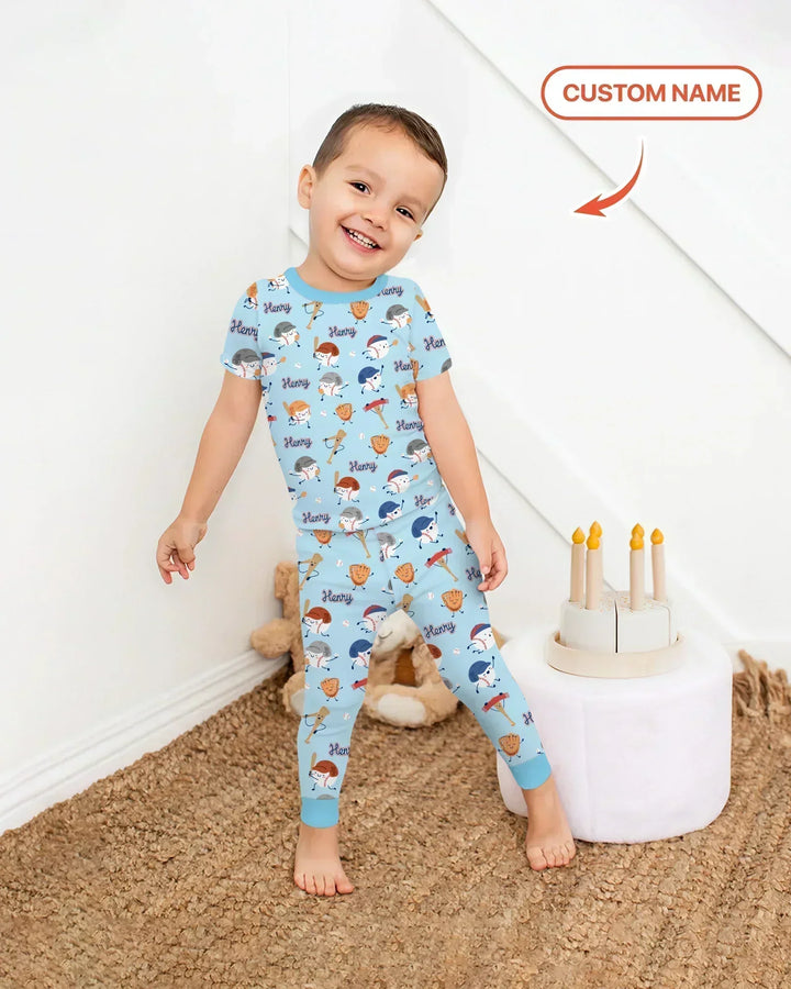 Zweiteiliges, kurzärmliges Pyjama-Set mit Marienkäfern