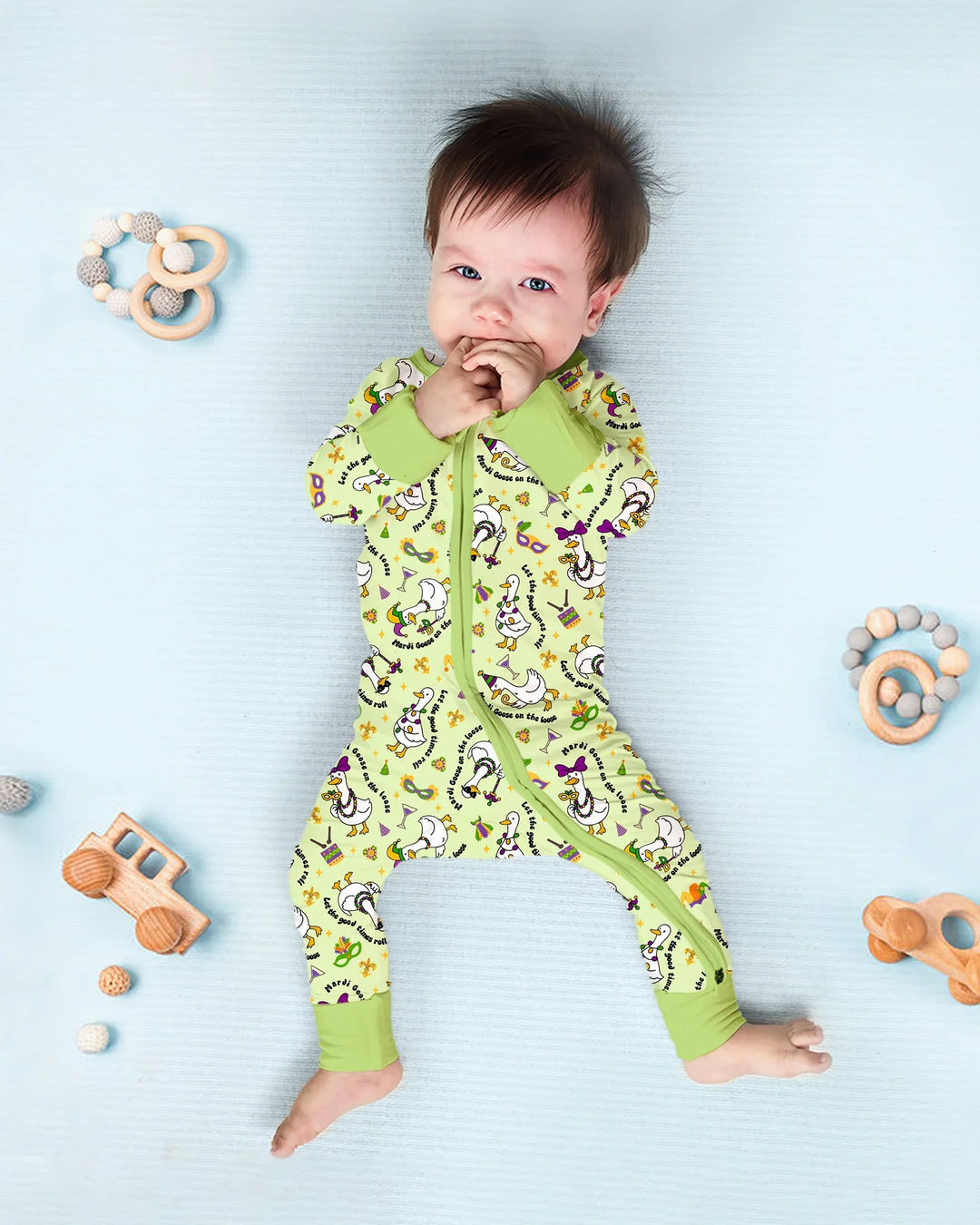 Gerippte Babykleidung mit individuellem Foto - Weich &amp; Skizzenhaft