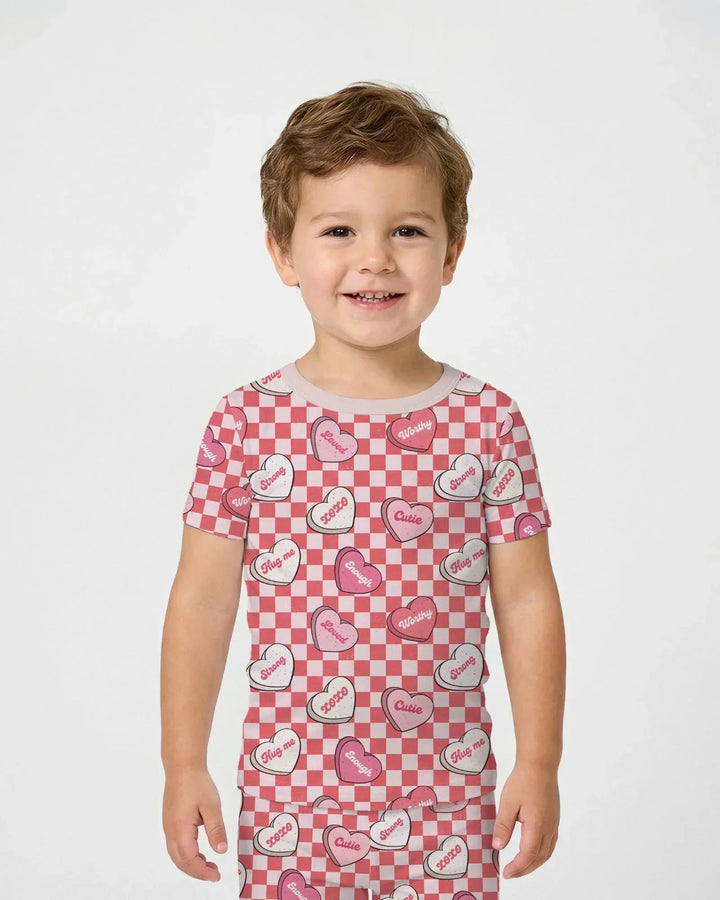 Zweiteiliges, kurzärmliges Pyjama-Set mit Marienkäfern