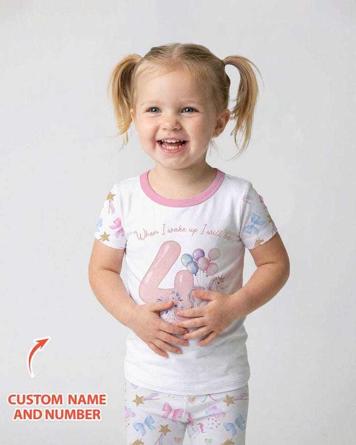 Zweiteiliges, kurzärmliges Pyjama-Set mit Marienkäfern