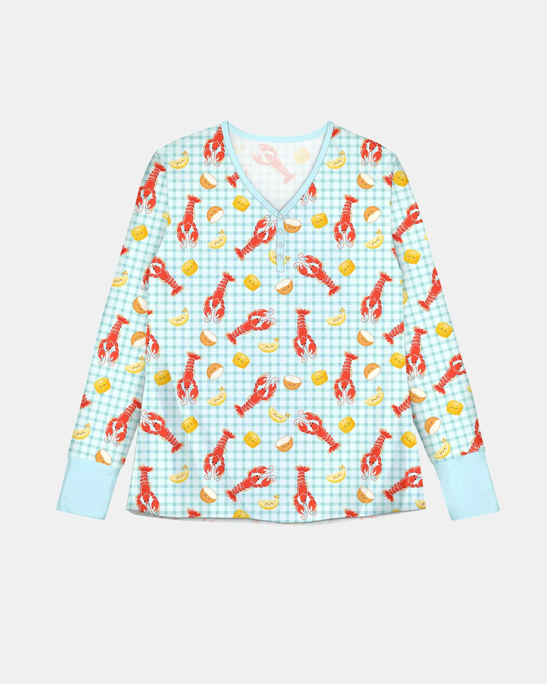 Preppy Langusten-Saison Bambus Damen Schlafanzug-Set