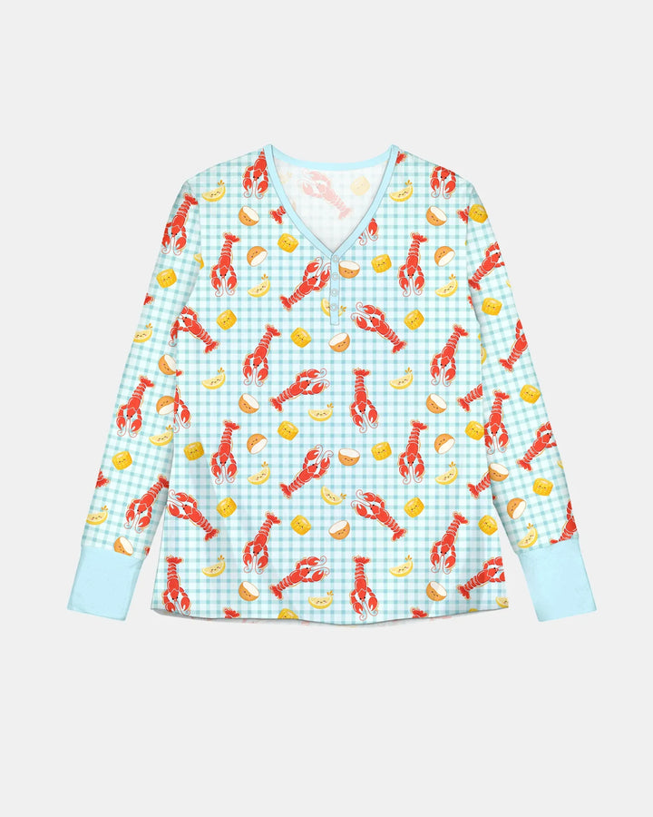 Preppy Langusten-Saison Bambus Damen Schlafanzug-Set