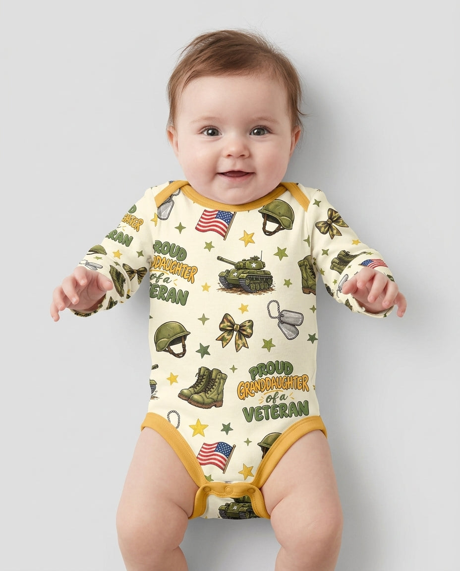 Proud Grandchild Of A Veteran Bamboo Bodysuit