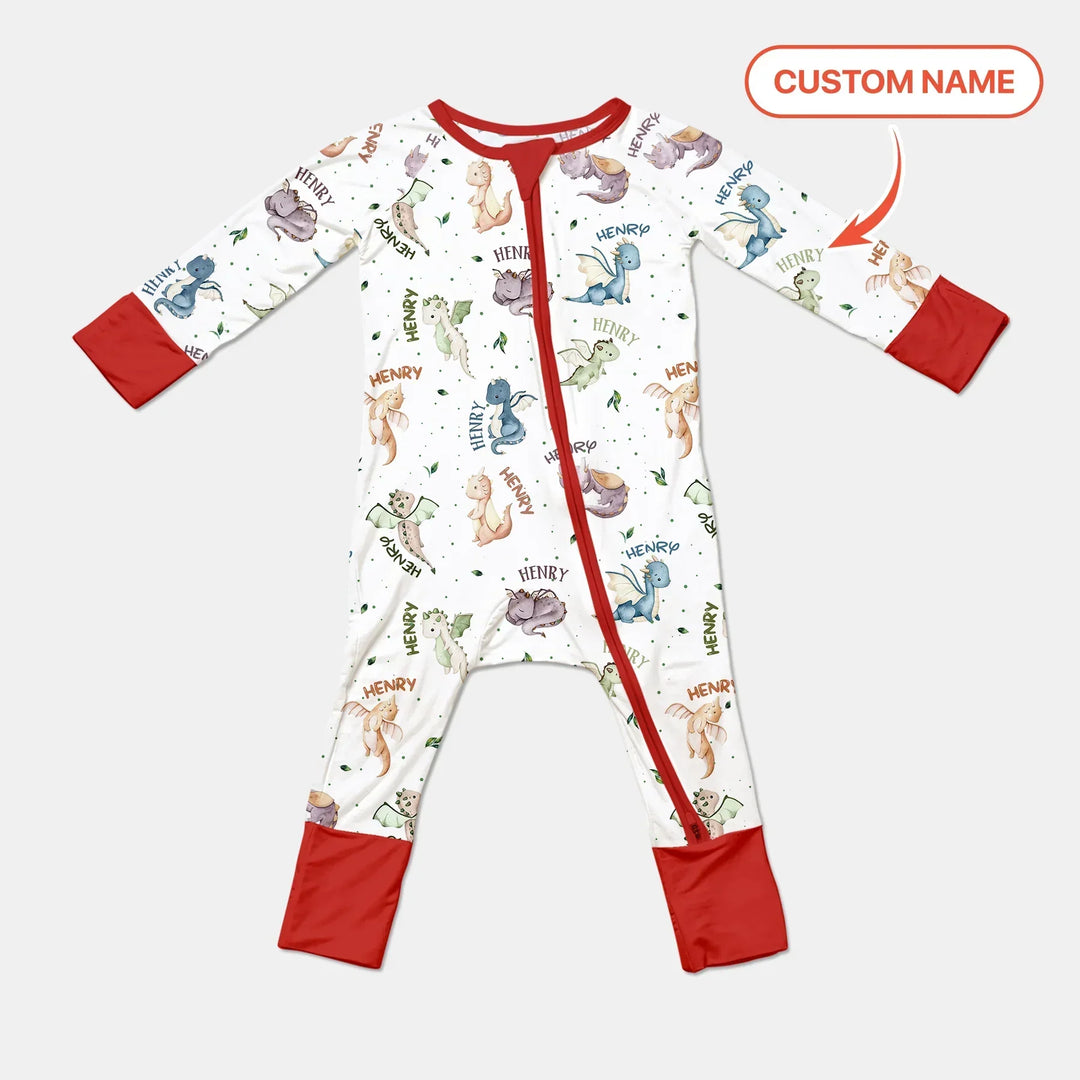 Sweet Baby Dragons Custom Name Bamboo Convertible Zippy
