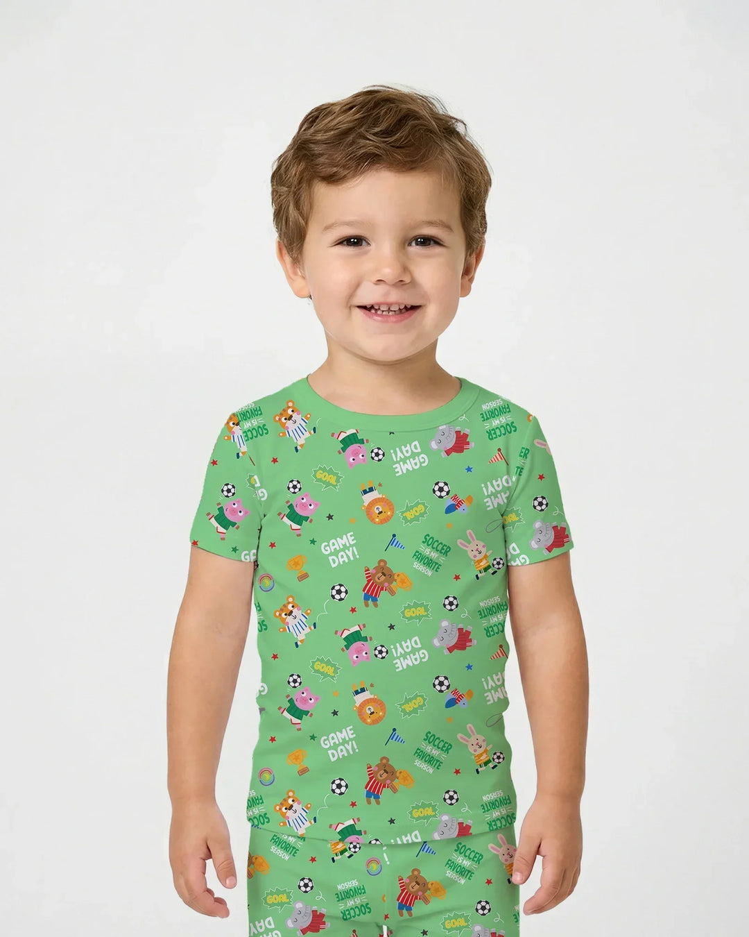 Zweiteiliges, kurzärmliges Pyjama-Set mit Marienkäfern