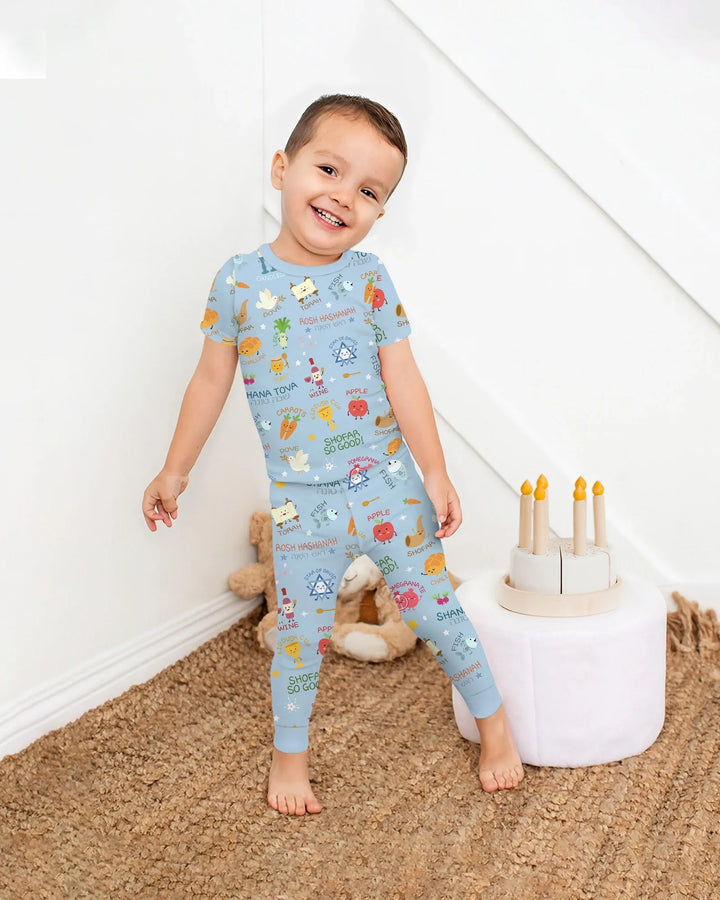 Zweiteiliges, kurzärmliges Pyjama-Set mit Marienkäfern
