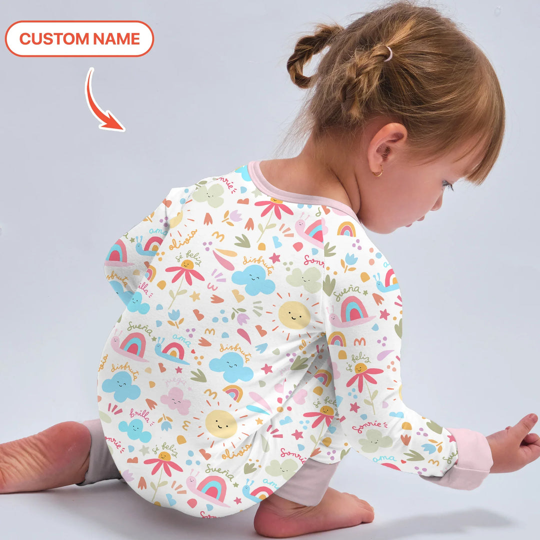 Gerippte Babykleidung mit individuellem Foto - Weich &amp; Skizzenhaft