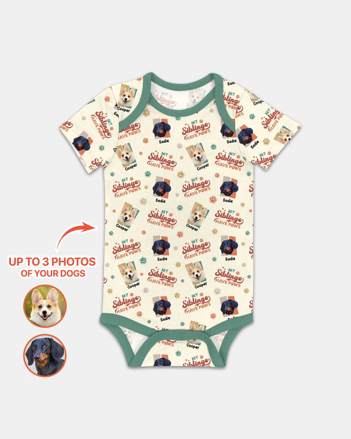 Gerippte Babykleidung mit individuellem Foto - Weich &amp; Skizzenhaft