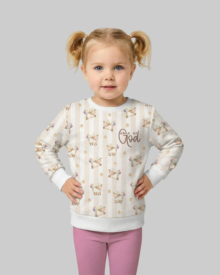 Besticktes Baby-Bambus-Rundhals-Sweatshirt „Kind Gottes“