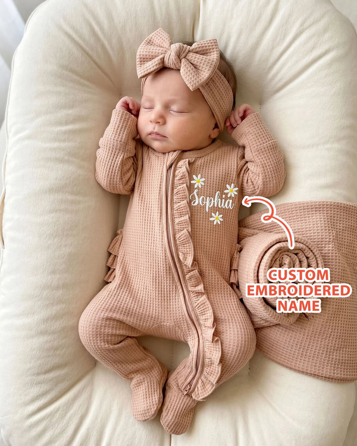 Gerippte Babykleidung mit individuellem Foto - Weich &amp; Skizzenhaft