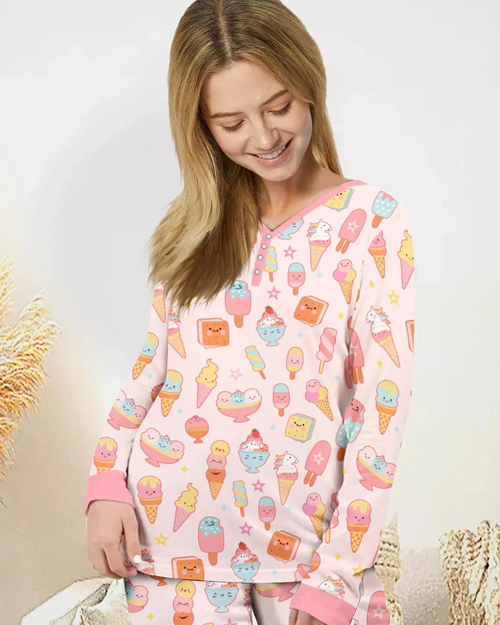 American Ice cream Bamboo Women Pajama Set