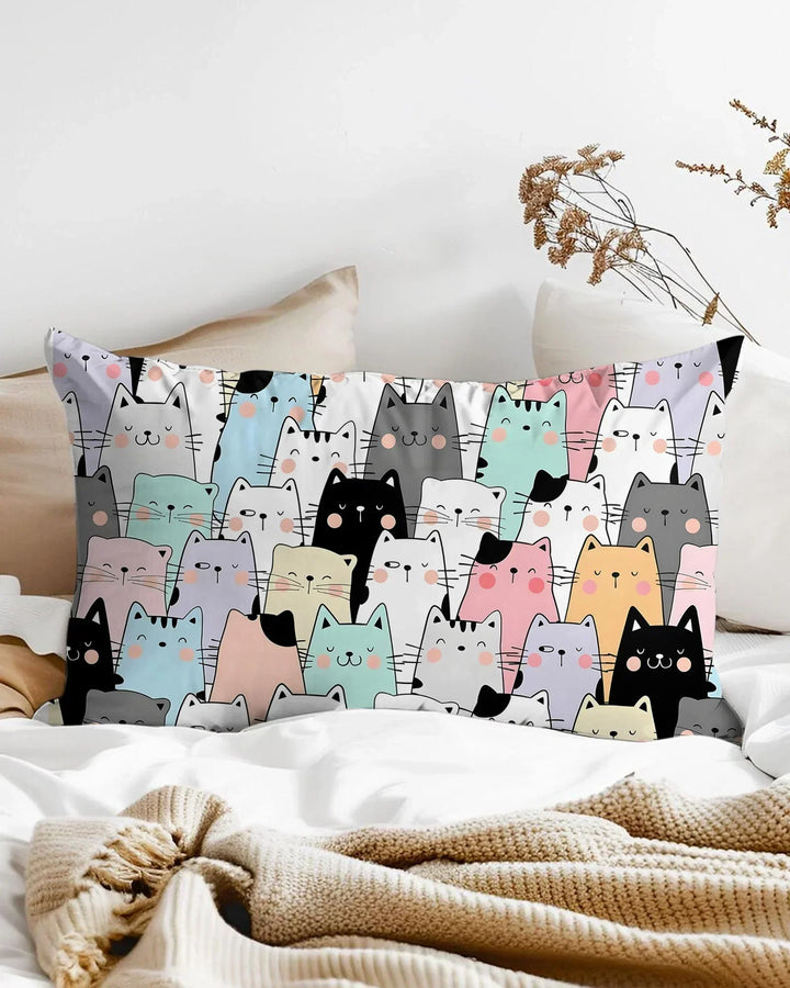 Purrfect Crowd Bamboo Pillow Case