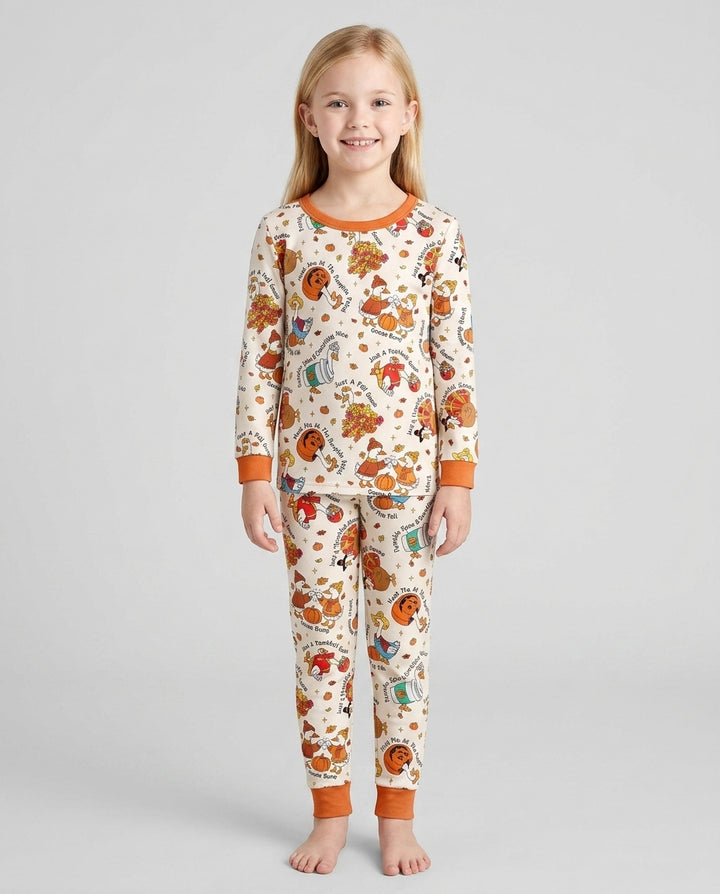 Just A Fall Goose Family Matching Bamboo Two Piece Long Sleeve Pajama Set