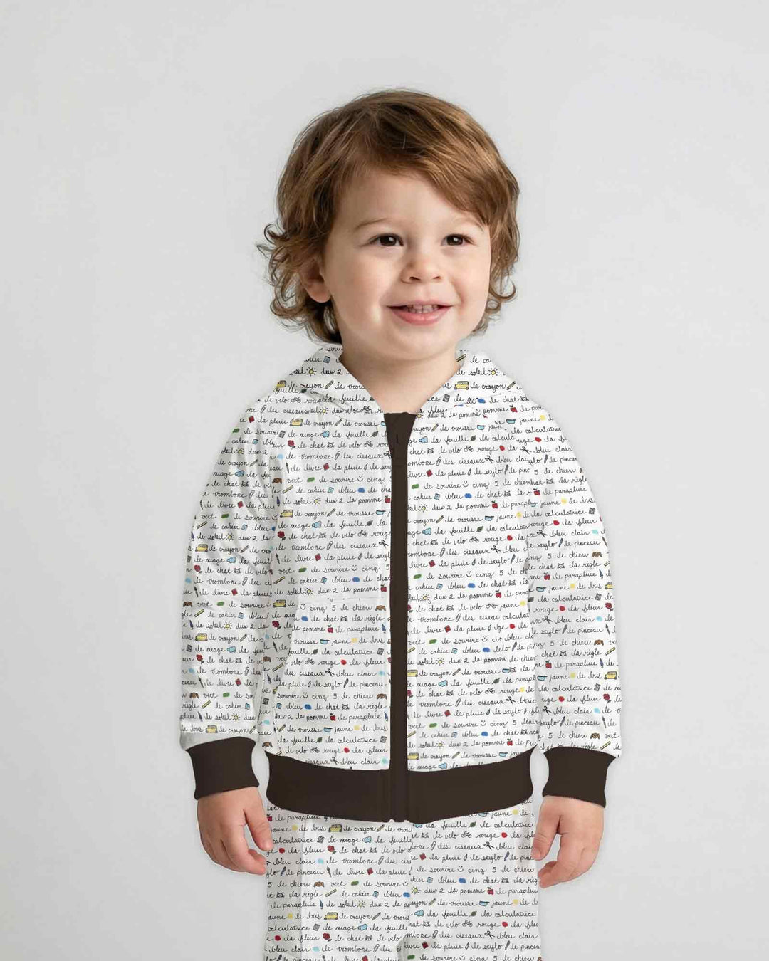 French Classroom Notes Bamboo Zip Hoodie