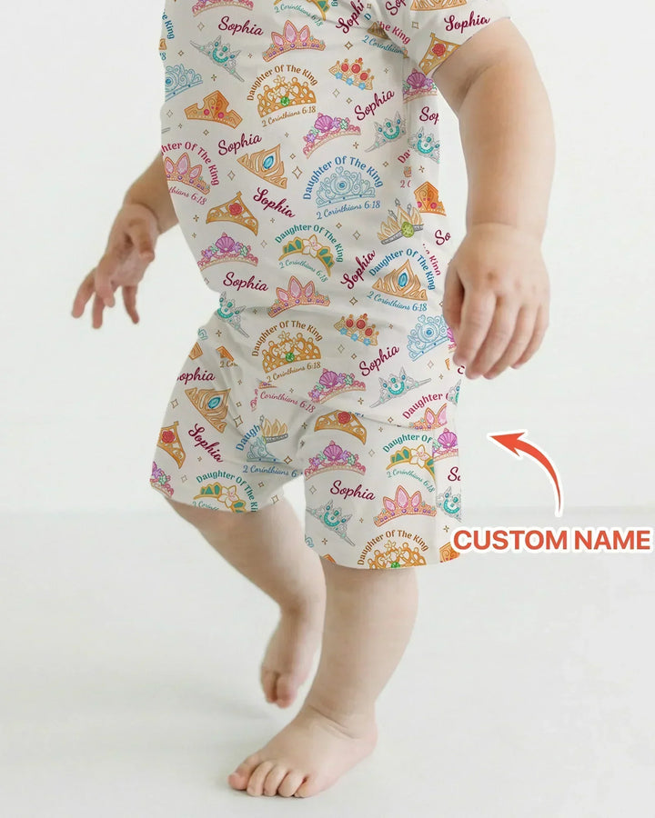 Zweiteiliges Pyjama-Set mit kurzen Ärmeln und Shorts im Sommer-Design