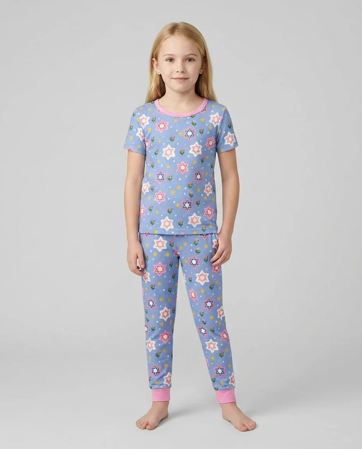 Zweiteiliges, kurzärmliges Pyjama-Set mit Marienkäfern