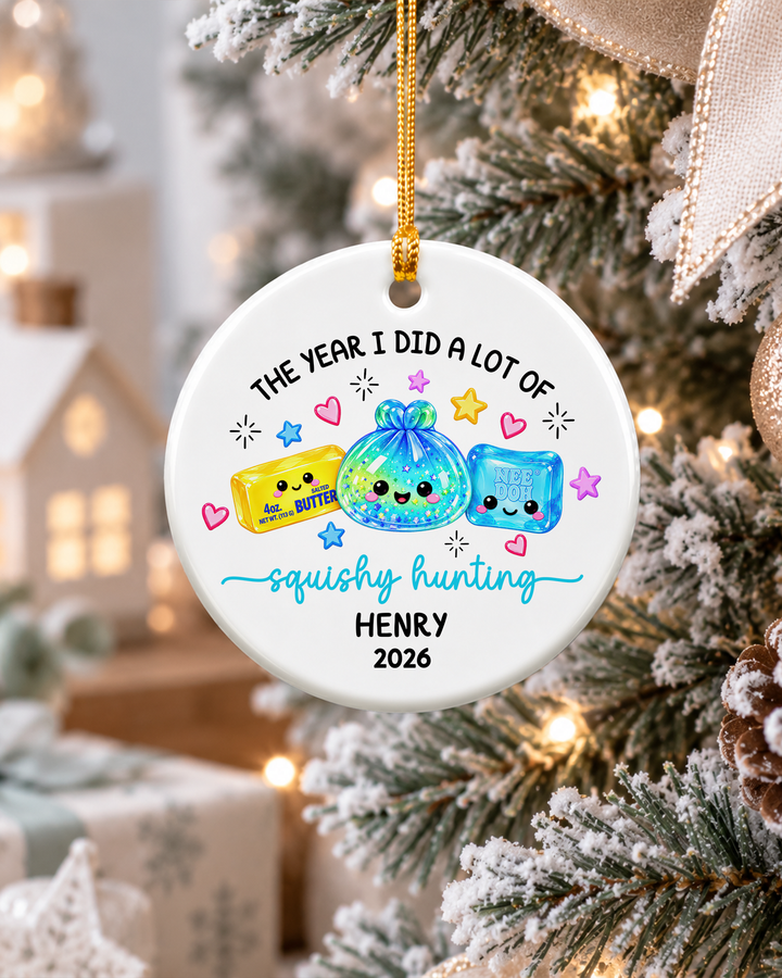 The Year I Did A Lot Of Squishy Hunting Ceramic Ornament