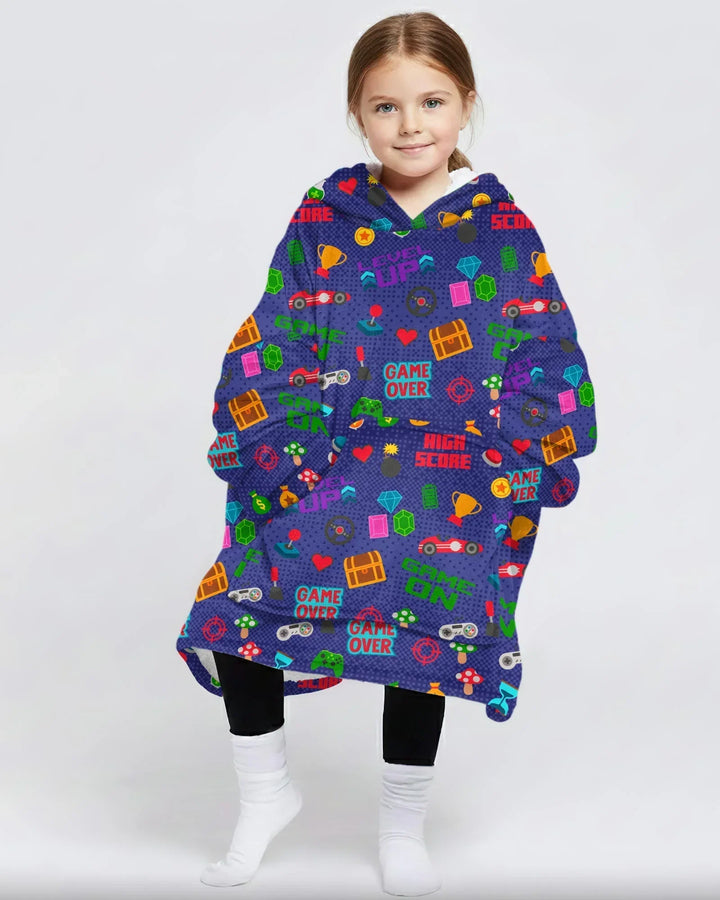 Gamer-Modus An Passender Familien-Bambus-Decken-Hoodie