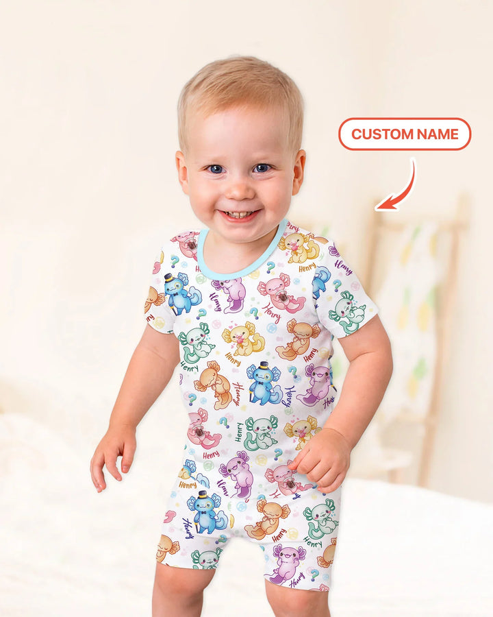 I Axololt Questions Bamboo Two Piece Short Sleeve Short Pajama Set