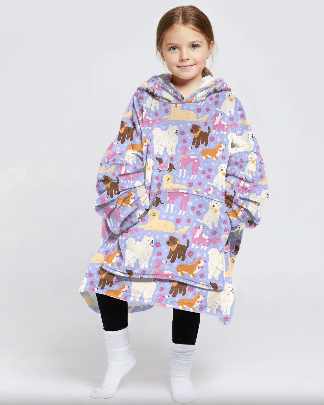 Floral Pawty Wearable Bamboo Blanket Hoodie