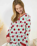 Dachshund Is My Valentine Schlafanzug-Set aus Bambus für Damen