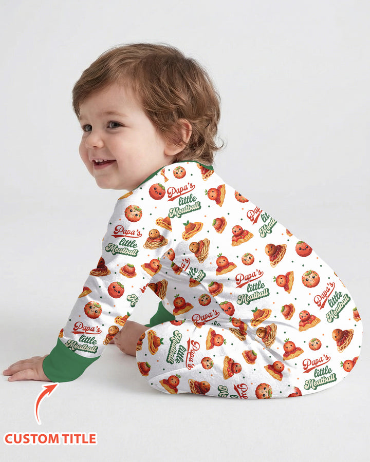 Custom Name Little Meatball Bamboo Convertible Zippy
