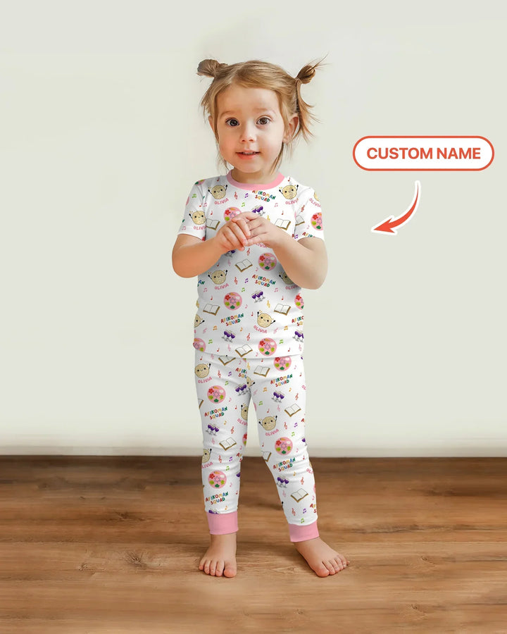 Zweiteiliges, kurzärmliges Pyjama-Set mit Marienkäfern